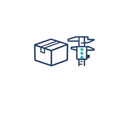 Export carton and measuring tool icon for pre-shipment inspection